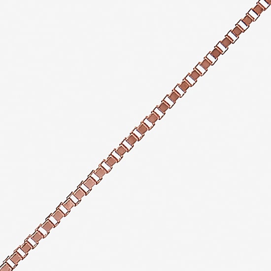 Limited Quantities! Womens 14K Rose Gold 20 Inch Box Chain Necklace