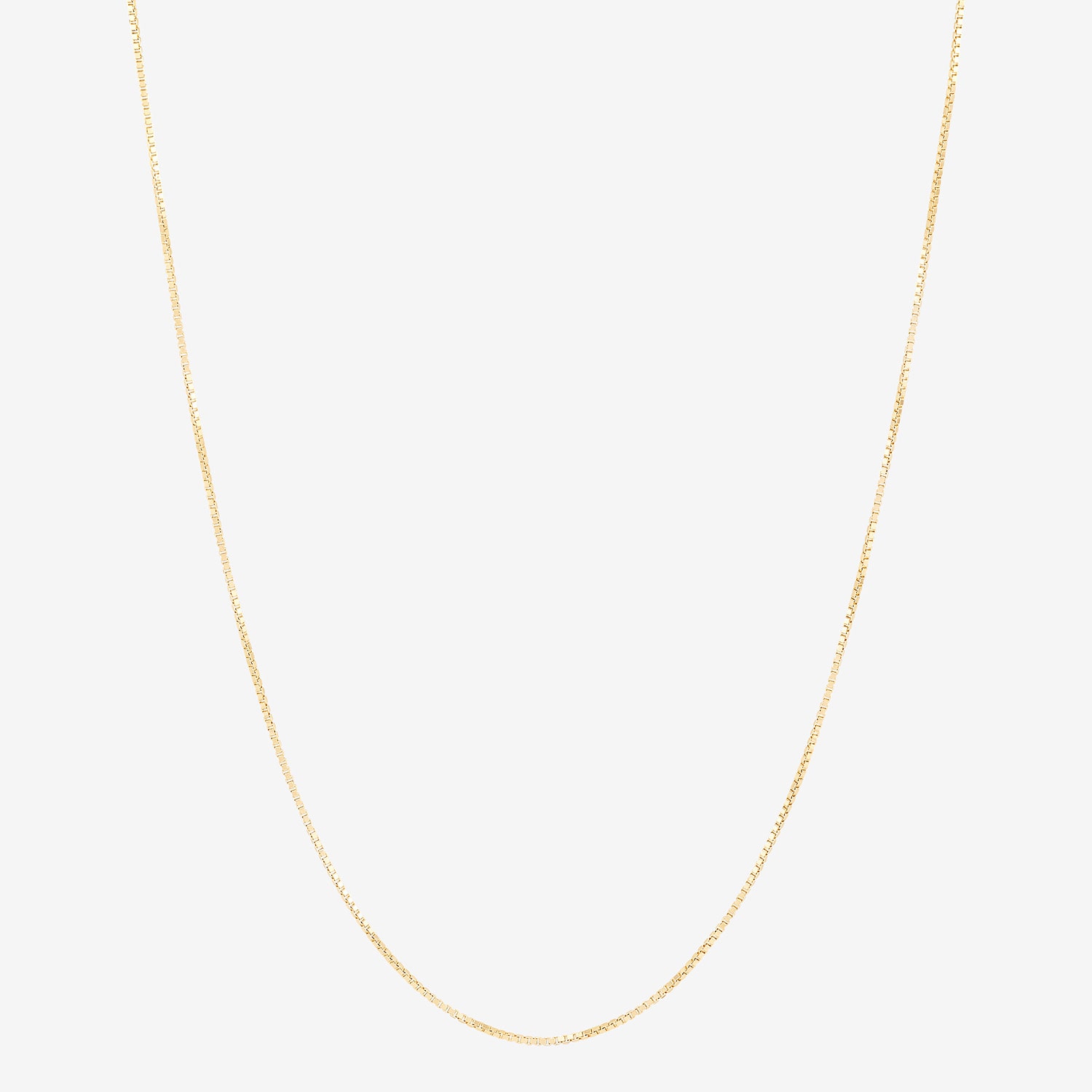 Limited Quantities! Womens 10K Gold Inch Box Chain Necklace