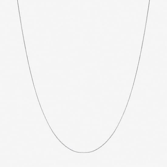Limited Quantities! Womens 14K White Gold 20 Inch Box Chain Necklace