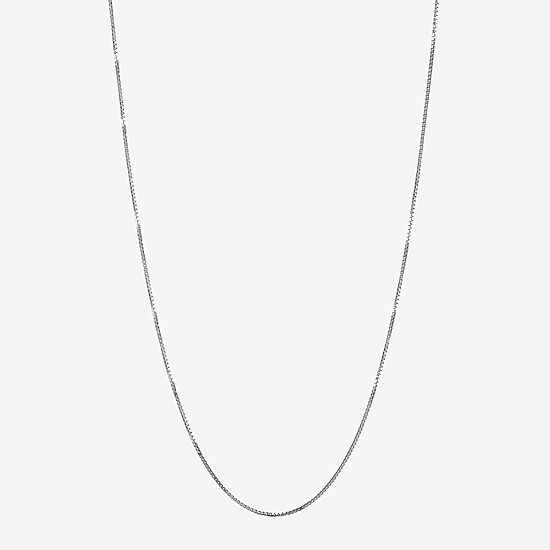 Limited Quantities! Womens 14K White Gold 24 Inch Box Chain Necklace