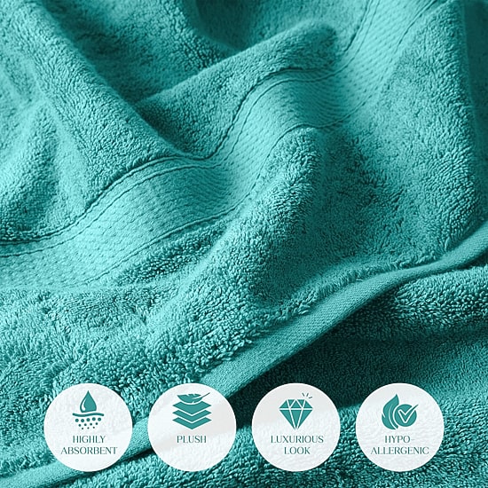 SUPERIOR® Madeline Collection | Plush Egyptian Cotton 3-pc. Quick Dry Solid Bath Towel Set