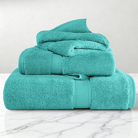 SUPERIOR® Madeline Collection | Plush Egyptian Cotton 3-pc. Quick Dry Solid Bath Towel Set