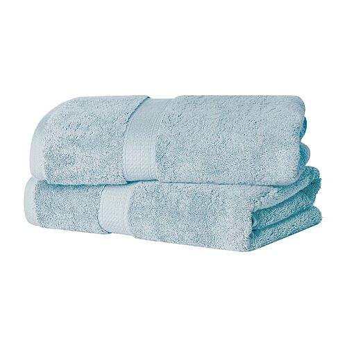 SUPERIOR Madeline Collection | Plush Egyptian Cotton 2-pc. Quick Dry Bath Towel, One Size, Blue