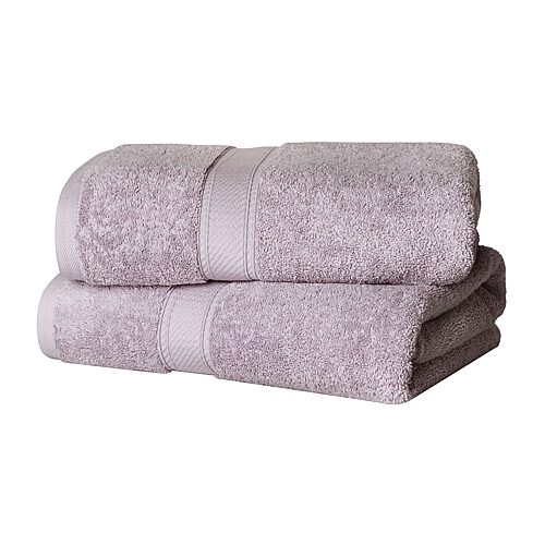 SUPERIOR Madeline Collection | Plush Egyptian Cotton 2-pc. Quick Dry Bath Towel, One Size, Purple