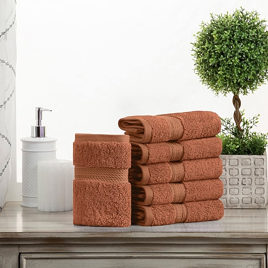 SUPERIOR® Madeline Collection | Plush Egyptian Cotton 6-pc. Quick Dry Washcloth