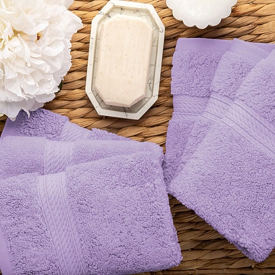 SUPERIOR® Madeline Collection | Plush Egyptian Cotton 6-pc. Quick Dry Washcloth