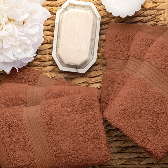 SUPERIOR® Madeline Collection | Plush Egyptian Cotton 6-pc. Quick Dry Washcloth
