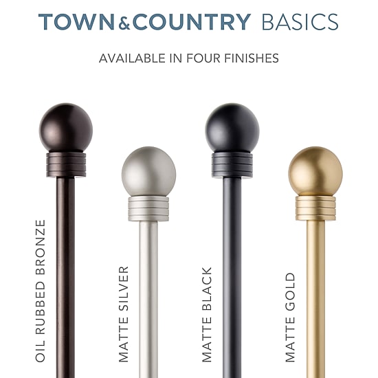 Town And Country Modern Sphere 1 IN Adjustable Curtain Rod