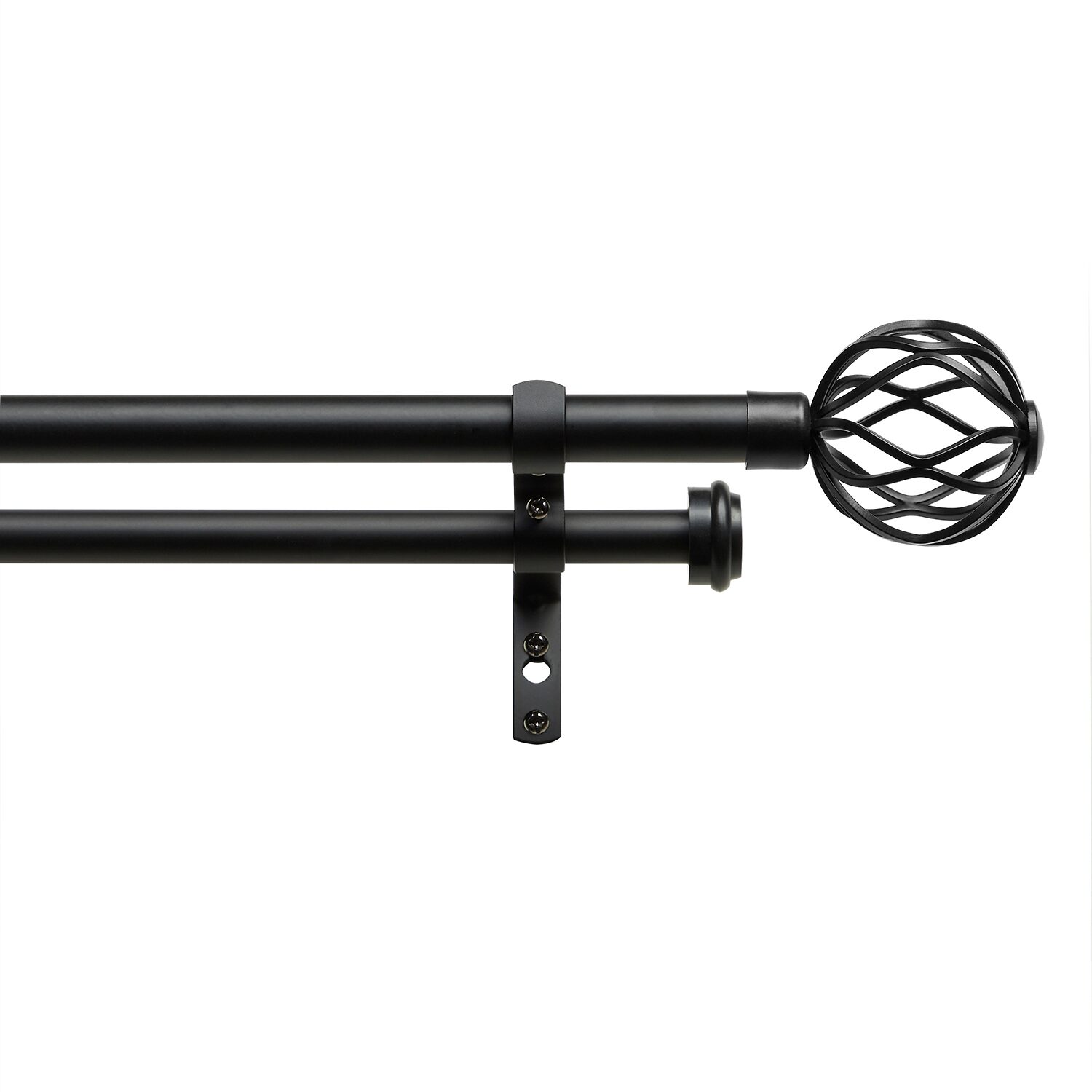 Exclusive Home Curtains Ogee/Topper Double Double Curtain Rod