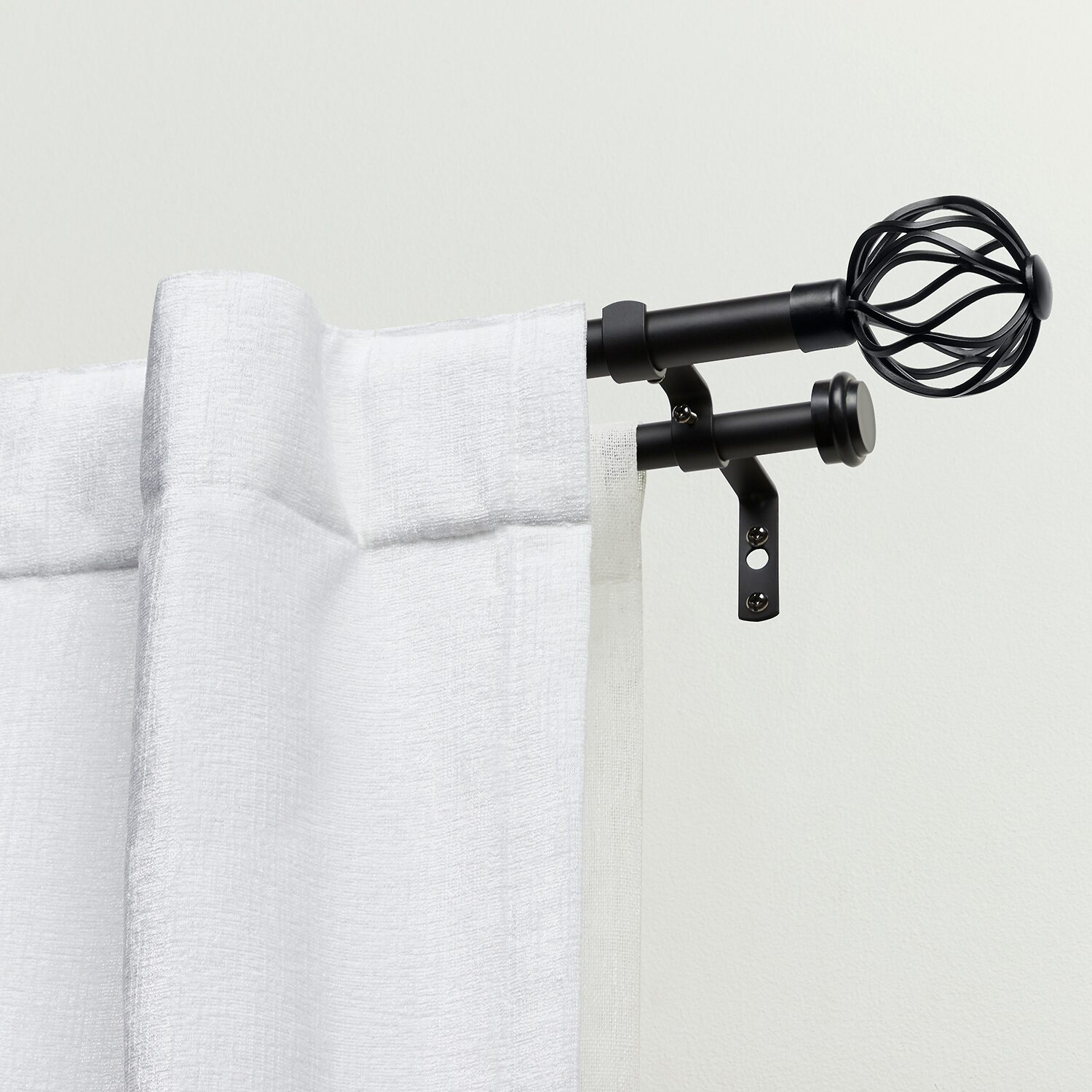 Exclusive Home Curtains Ogee/Topper Double Double Curtain Rod