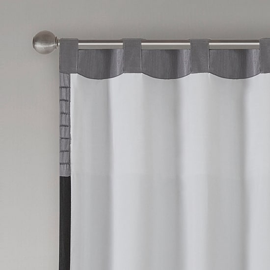Madison Park Infinity Polyoni 50"W X 84"L Pintuck-Striped Rod Pocket Back Tab Energy Saving Light-Filtering Single Curtain Panel