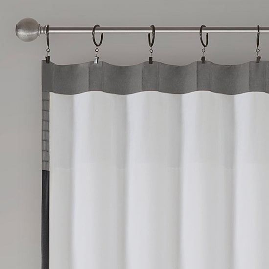 Madison Park Infinity Polyoni 50"W X 84"L Pintuck-Striped Rod Pocket Back Tab Energy Saving Light-Filtering Single Curtain Panel