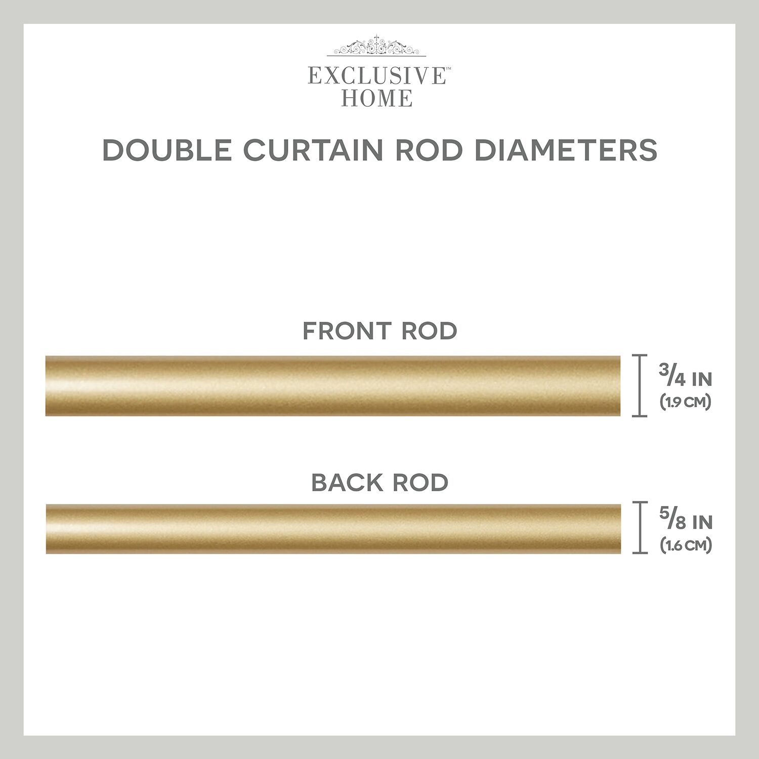 Exclusive Home Curtains Napoleon/Topper Double Curtain Rod