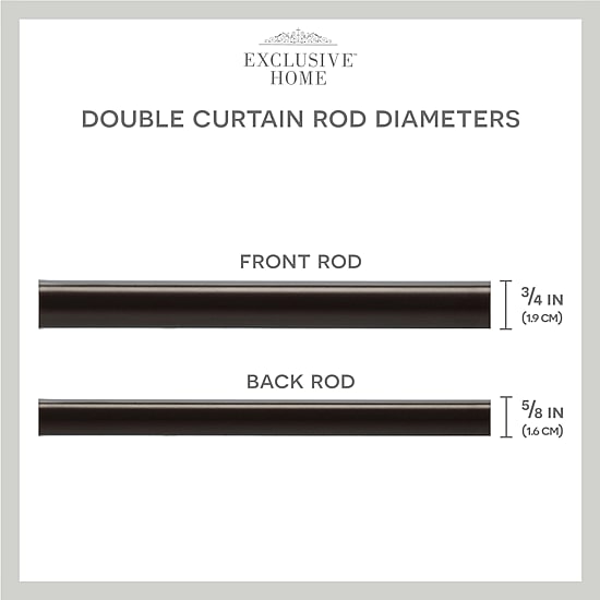Exclusive Home Curtains Napoleon/Topper Double Double Curtain Rod