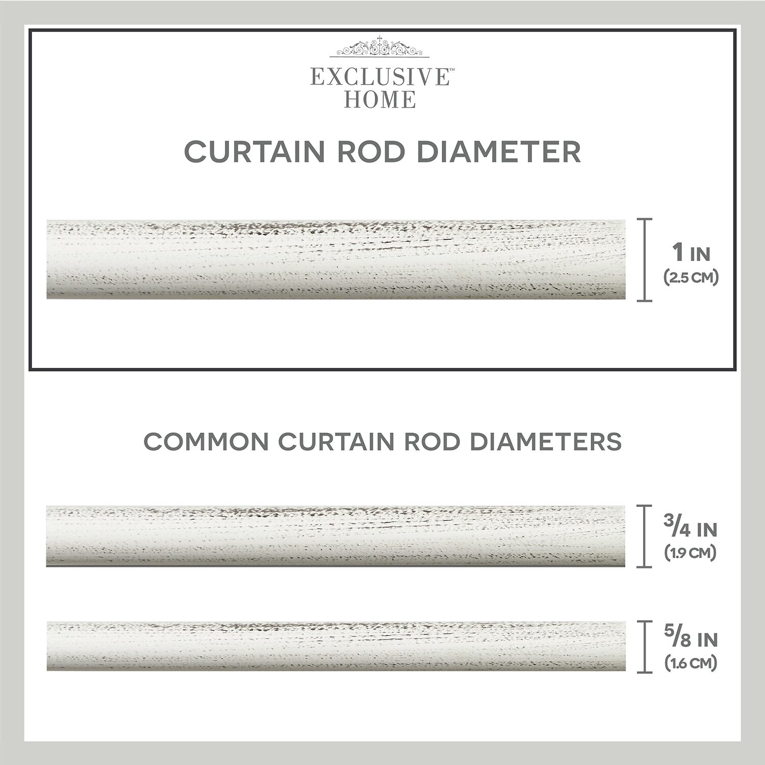 Exclusive Home Curtains Duke 1 Adjustable Curtain Rod