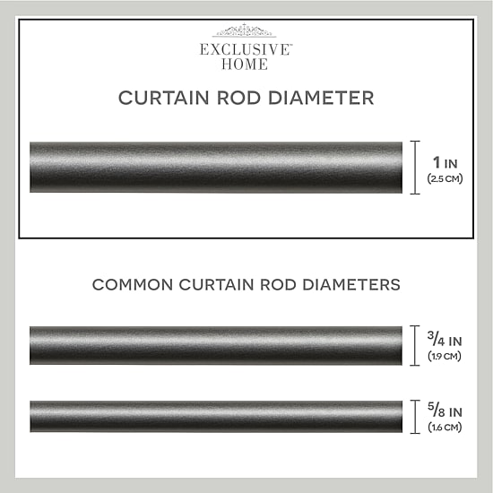 Exclusive Home Curtains Duke 1 IN Adjustable Curtain Rod