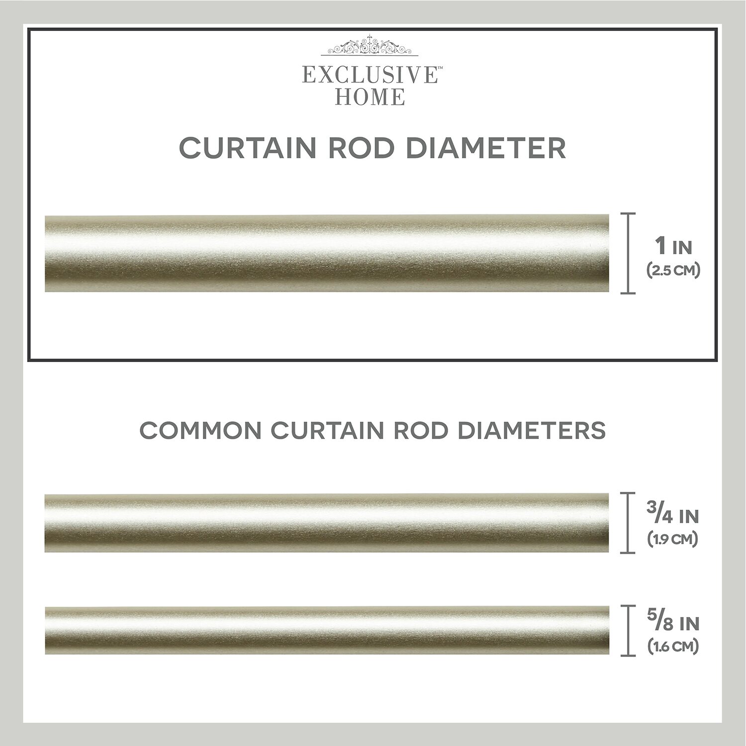 Exclusive Home Curtains Duke 1 Adjustable Curtain Rod