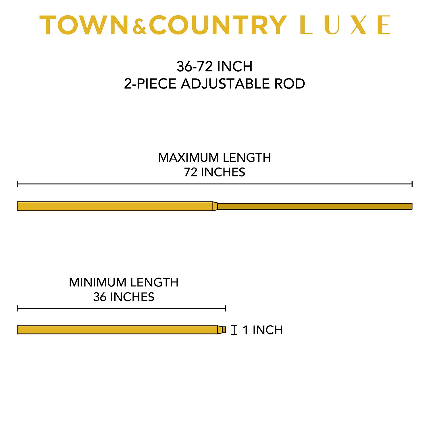 Town And Country Marbled Flute 1 Adjustable Curtain Rod