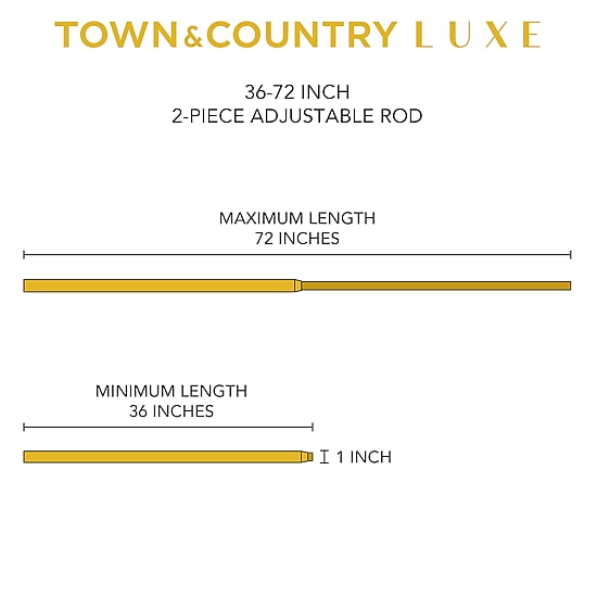 Town And Country Marbled Flute 1 IN Adjustable Curtain Rod