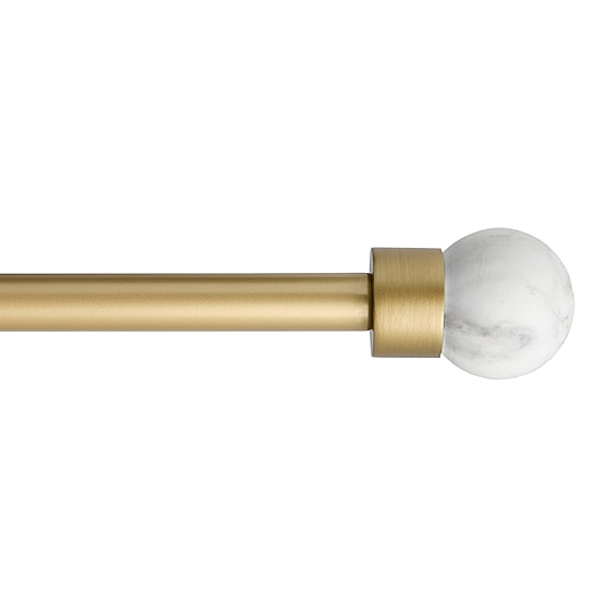 Town And Country Marbled Sphere 1 IN Adjustable Curtain Rod