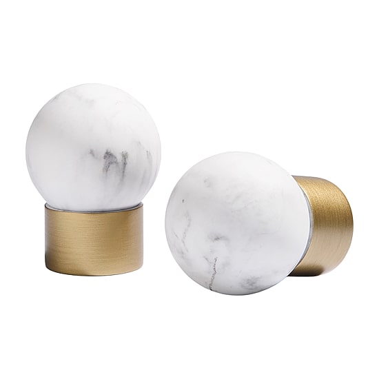 Town And Country Marbled Sphere 1 IN Adjustable Curtain Rod