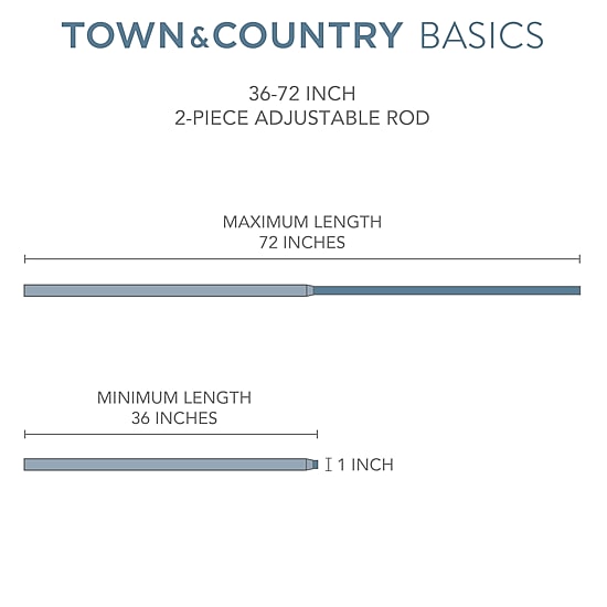 Town And Country Modern Sphere 1 IN Adjustable Curtain Rod