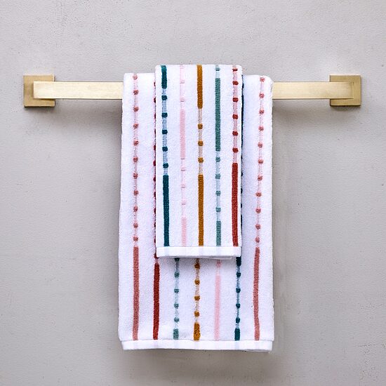 Saturday Knight Modesto Stripe 2-pc. Jacquard Bath Towel