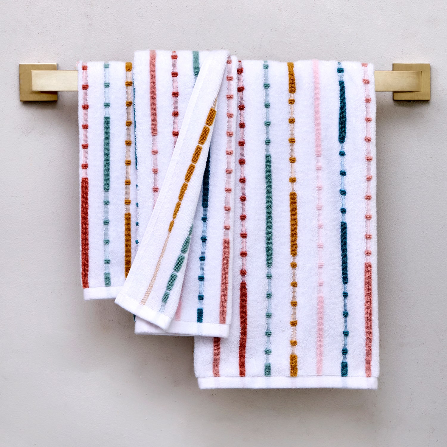 Saturday Knight Modesto Stripe 2-pc. Jacquard Bath Towel