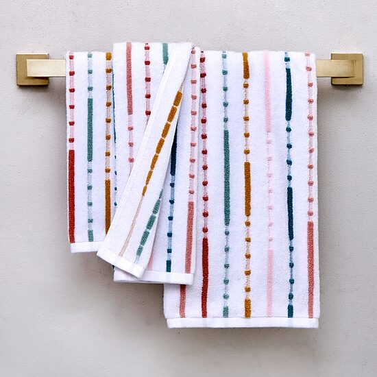 Saturday Knight Modesto Stripe 2-pc. Jacquard Bath Towel