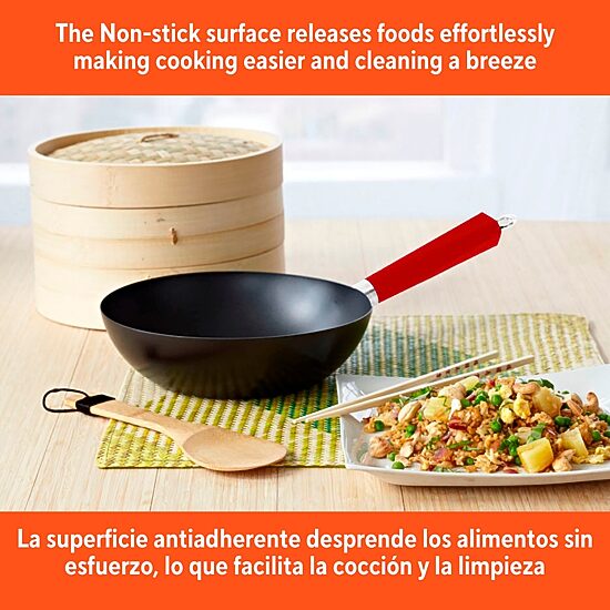 IMUSA 12 Inch Carbon Steel Wok