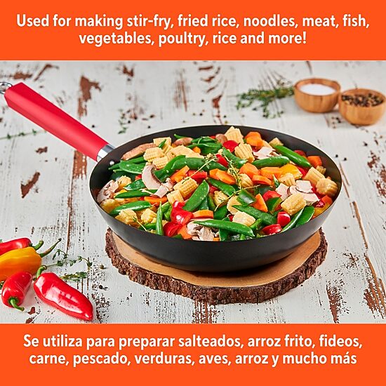 IMUSA 12 Inch Carbon Steel Wok