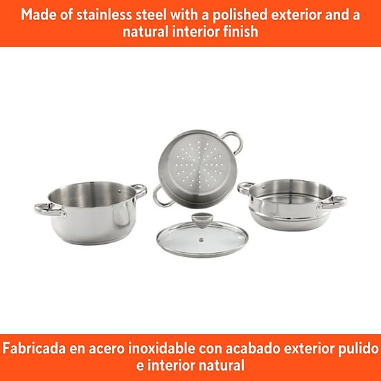 IMUSA 3 Qt Stainless Steel Double Boiler