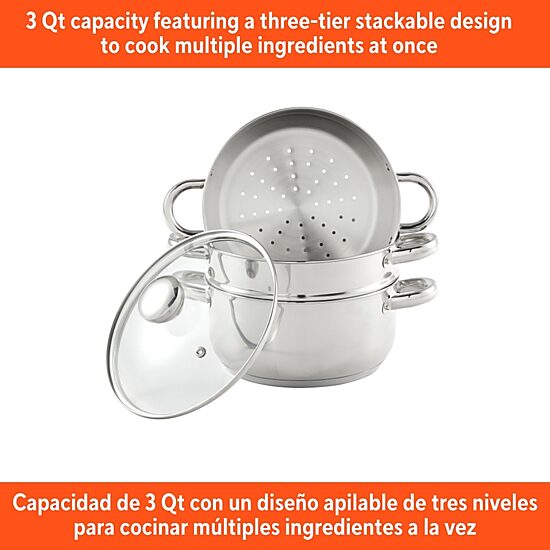 IMUSA 3 Qt Stainless Steel Double Boiler