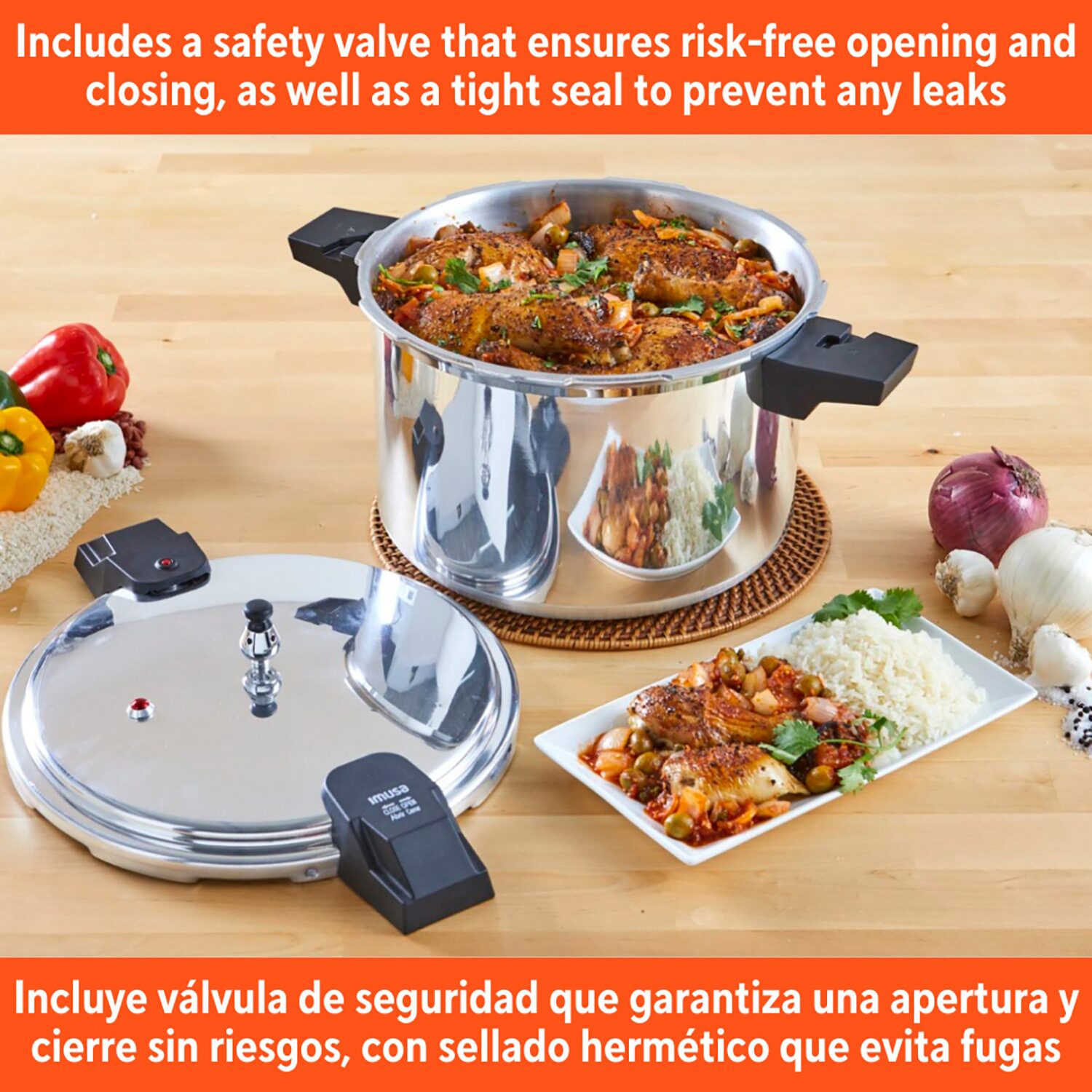 IMUSA 16 Qt Aluminum Stovetop Pressure Cooker