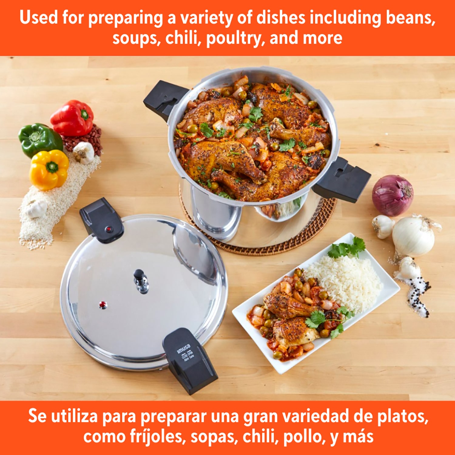 IMUSA 16 Qt Aluminum Stovetop Pressure Cooker