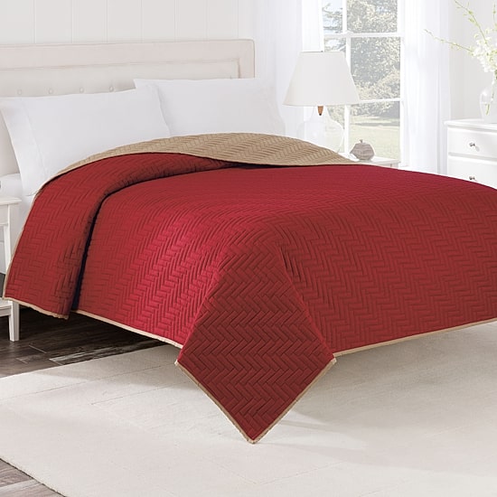 Martex Solid Reversible Coverlet