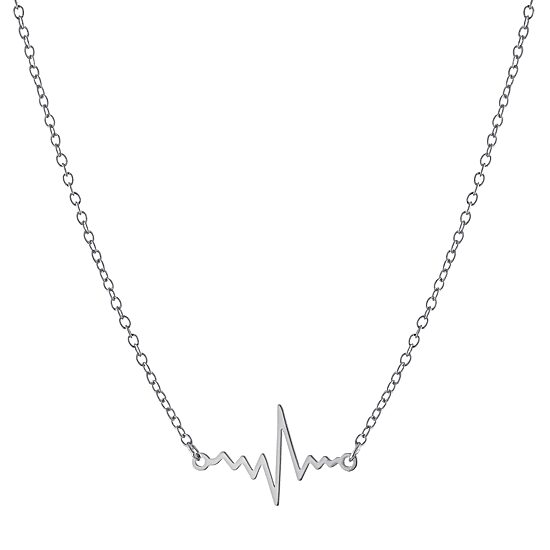 Silver Treasures Womens Sterling Silver 16 Inch Pendant Necklace