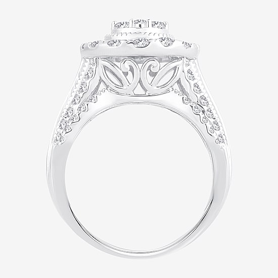 (H-I / SI1-SI2) Womens 2 CT. T.W. Lab Grown White Diamond 10K Gold Pear Engagement Ring