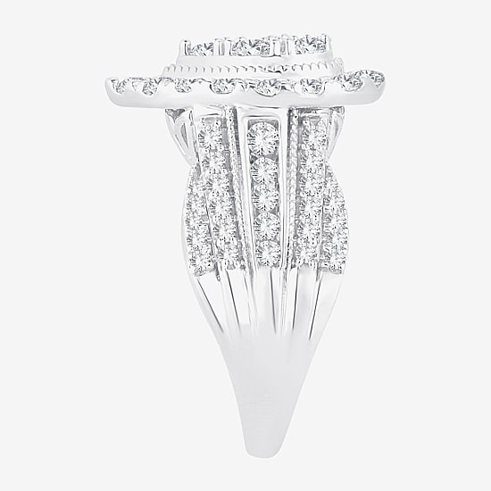 (H-I / SI1-SI2) Womens 2 CT. T.W. Lab Grown White Diamond 10K Gold Pear Engagement Ring
