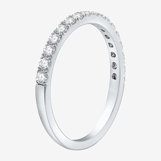 (H-I / Si2-I1) Womens 1 3/4 CT. T.W. Lab Grown White Diamond 10K Gold Cushion Side Stone Halo Bridal Set