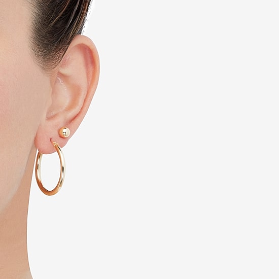 3 Piece 10K Gold  Earring Set