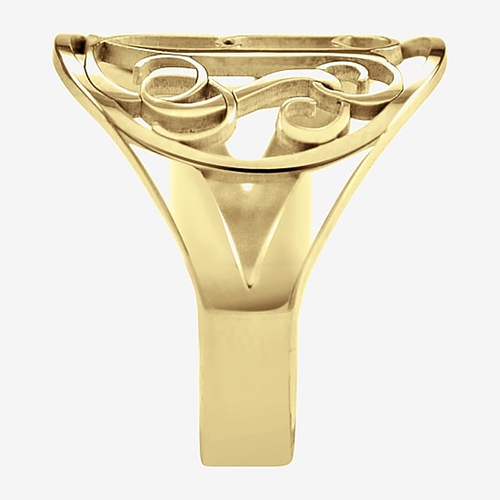 Personalized 18mm Vine Monogram Ring
