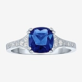 Gemstone Sterling Silver Cushion Cocktail Ring