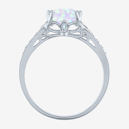 Gemstone Sterling Silver Cushion Cocktail Ring