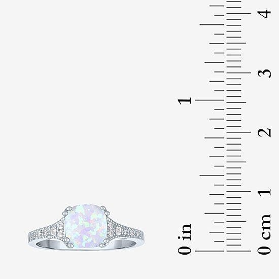 Gemstone Sterling Silver Cushion Cocktail Ring