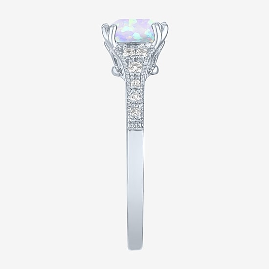 Gemstone Sterling Silver Cushion Cocktail Ring