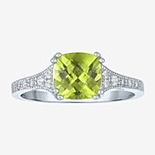 Gemstone Sterling Silver Cushion Cocktail Ring