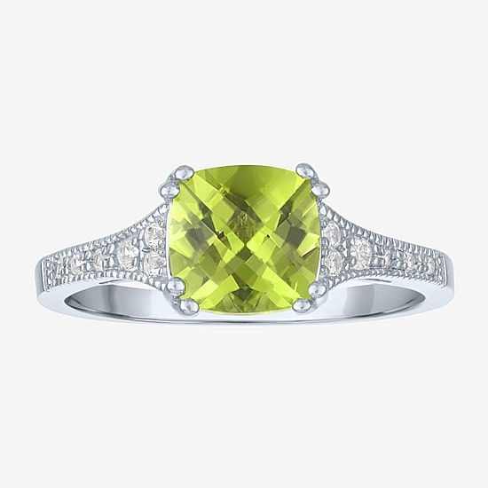 Gemstone Sterling Silver Cushion Cocktail Ring