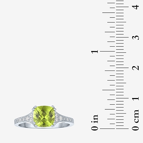 Gemstone Sterling Silver Cushion Cocktail Ring