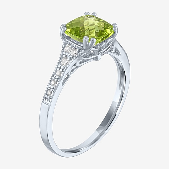 Gemstone Sterling Silver Cushion Cocktail Ring